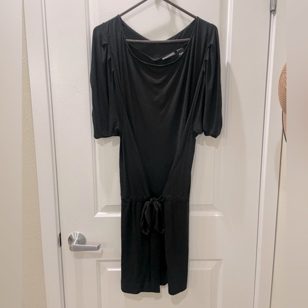 NEW…New York & Company Black Elastic Toe Waist Black Dress